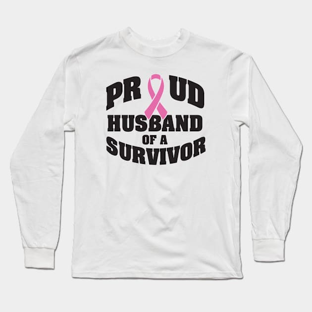 Proud husband of a survivor Long Sleeve T-Shirt by nektarinchen